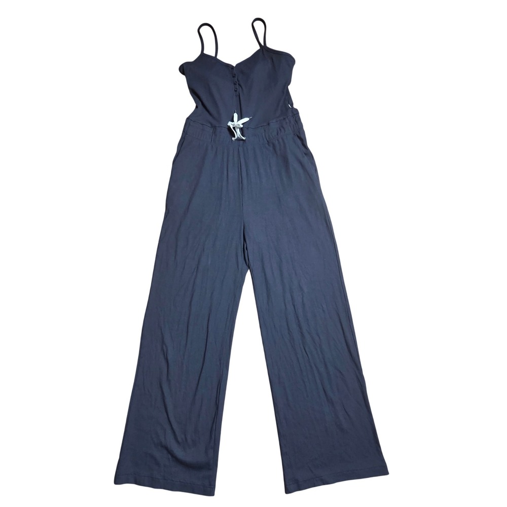 Vuori Pose Henley Jumpsuit Henley Drawstring M Built in Shelf Bra Modal Sporty